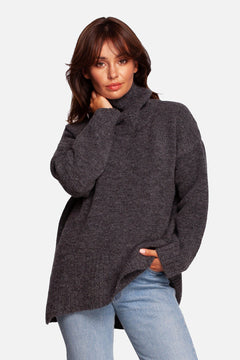 Turtleneck pullover sweartshirt - Graphite
