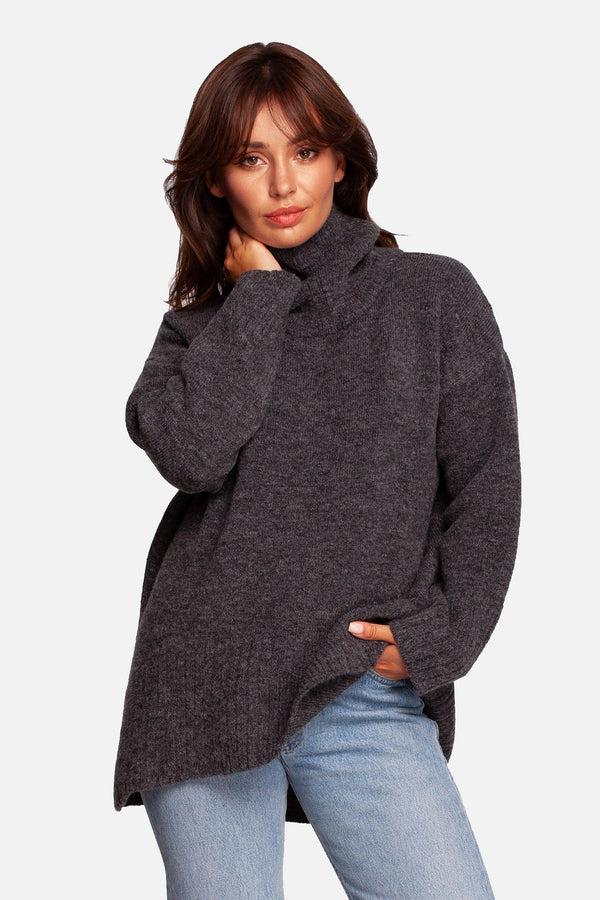 Turtleneck pullover sweartshirt - Graphite