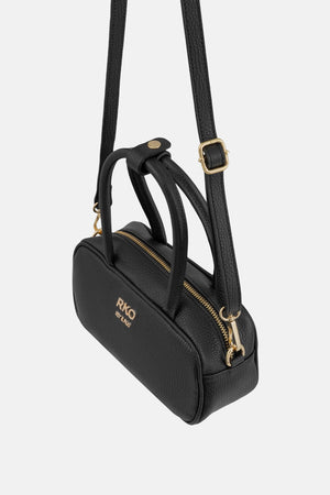 Black Leather Baguette Bag