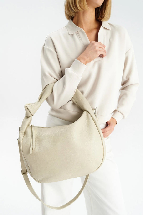 Beige shopper bag